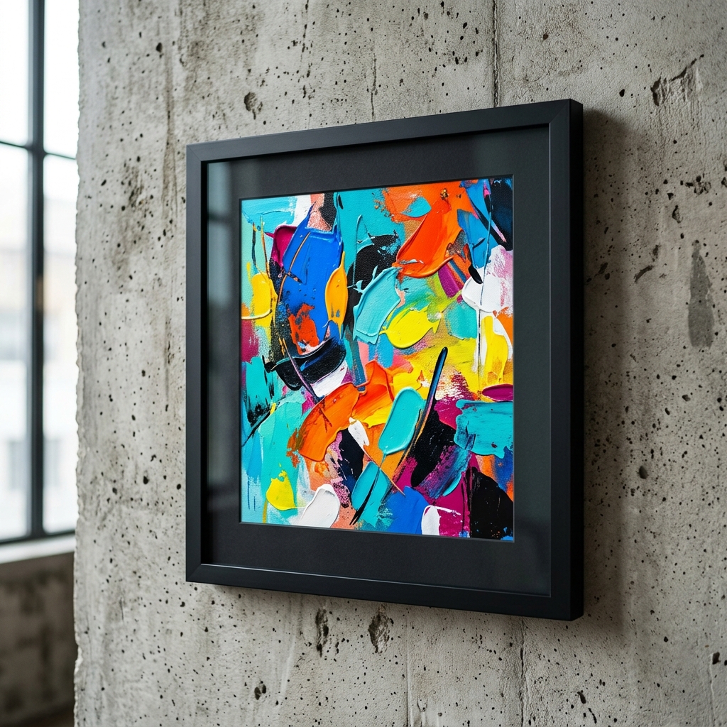 Modern Art in Black Frame